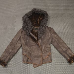 Cozy Brown Teddy Jacket with Shearling Lining